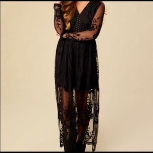 Altard state lace black dress